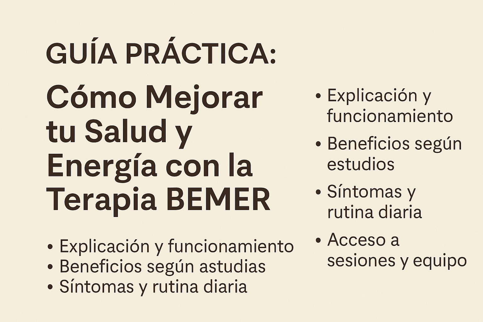 Guía Práctica: Cómo Mejorar tu Salud y Energía con la Terapia BEMER