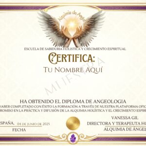 Certificado Oficial Curso de Angeles— Diploma de Angeología
